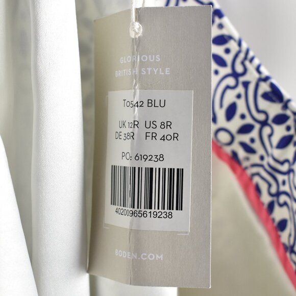 Boden Gabriella Pencil Skirt Blue Sun Tile NEW - 8 - Picture 8 of 8